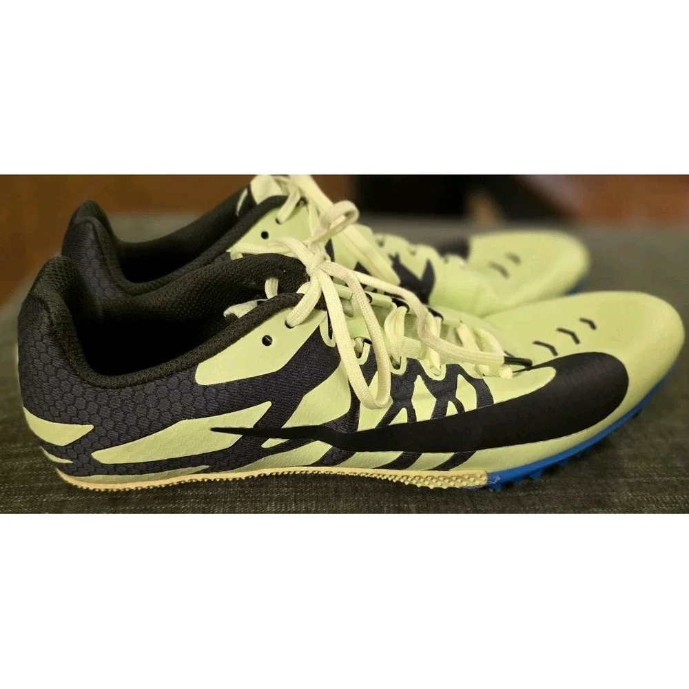 Nike Men's 10.5 Volt Green Black Zoom Rival Racing Spikes Track Field Running